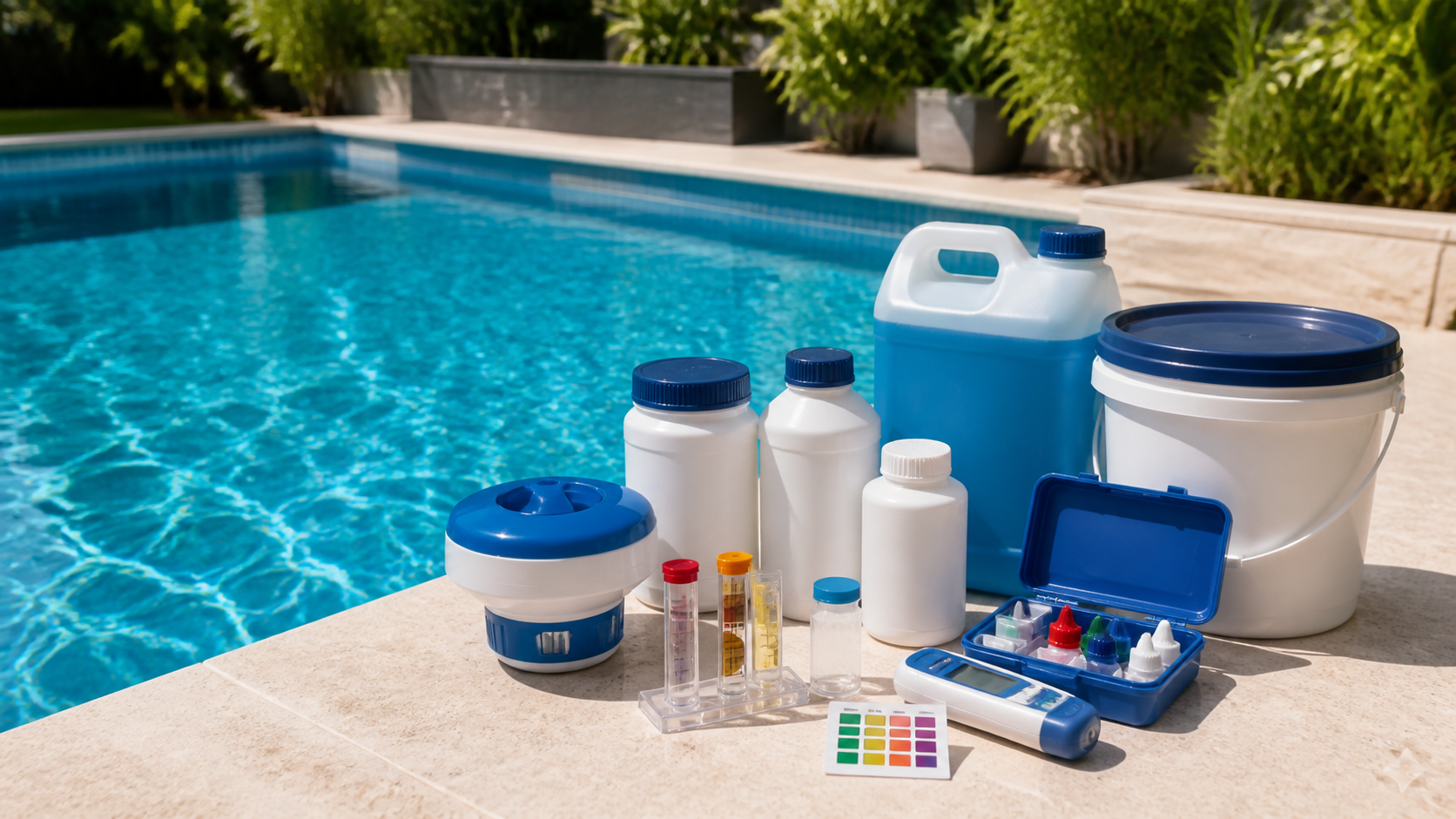 Produtos para limpeza, tratamento e manutenção de piscinas